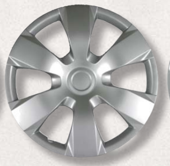 Car Wheel Covers Hubcaps Classic Silver Plastic Set Of 4 [Size: 16 inch] GX1000-16