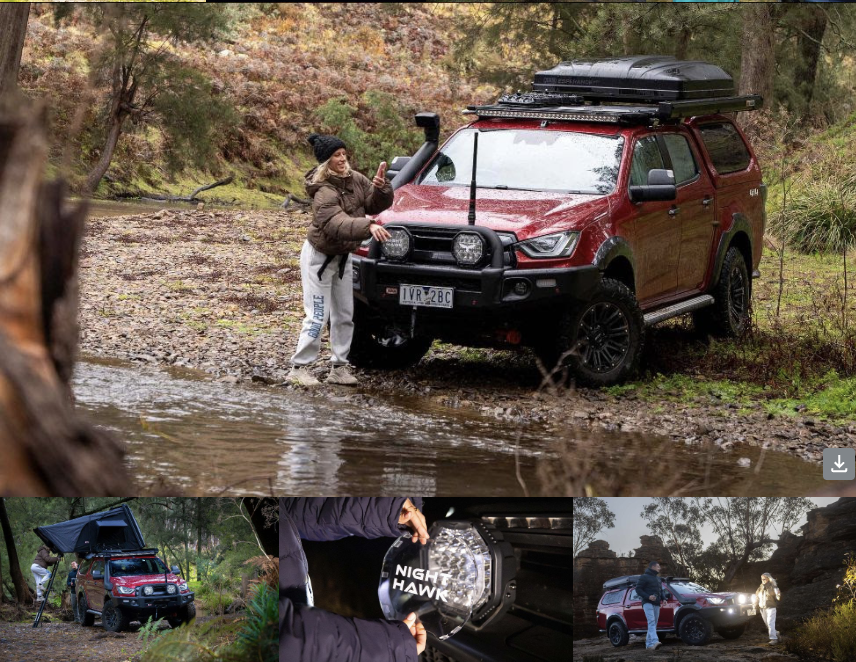 Night Hawk ADV 7" LED Combo Driving Lights NHA180AK