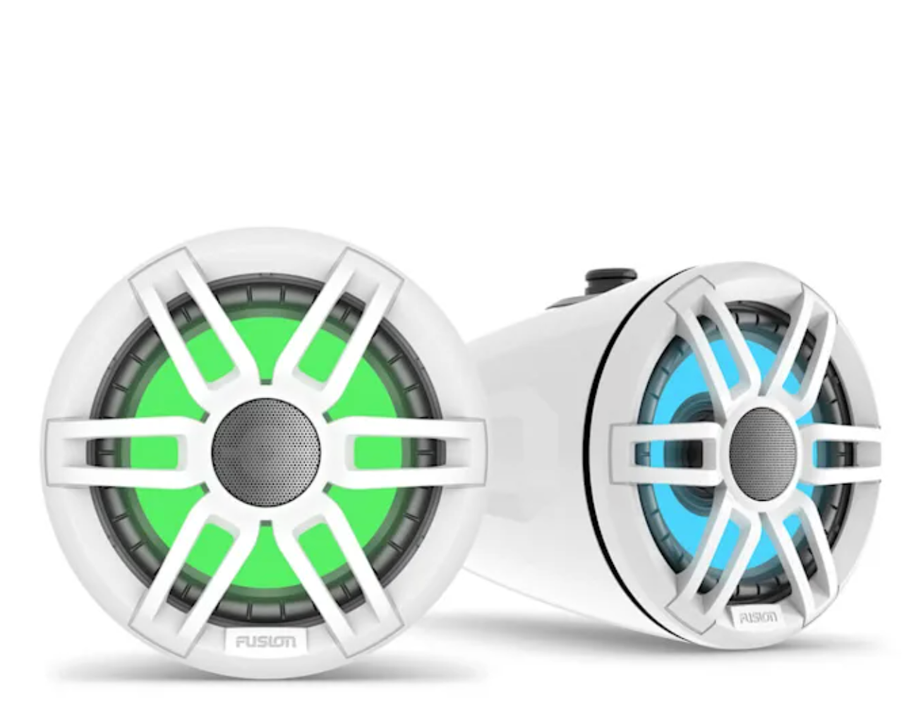 Fusion Marine 6.5" 200 Watt Sports White Marine Wake Tower Speakers with RGB LED Lighting 010-02583-00