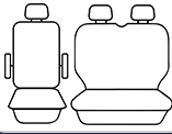 Custom Made Canvas Seat Covers suit VW Transporter T6 TDI340 LWB Single Cab 07/2015-On
