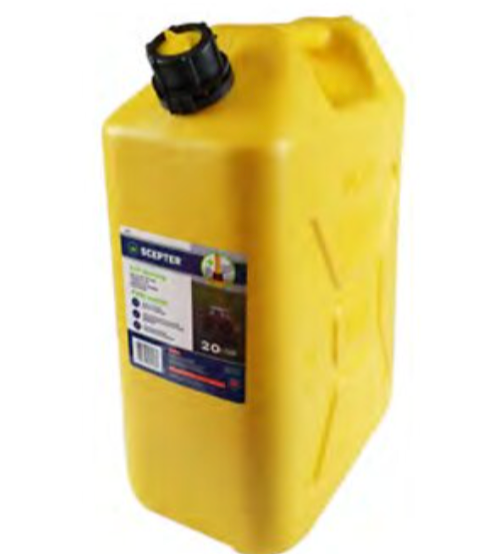 Scepter 20 Litre Plastic Yellow Diesel Can  D520