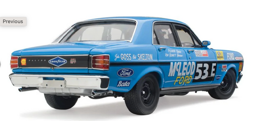 1:18 Classic Carlectables  1970 Ford XW Falcon 53E John Goss/Bob Skelton 18843