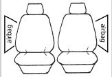 Custom Made Canvas Seat Covers suit VW Transporter T6 TDI250 Runner SWB Van, TDI340 SWB/LWB Crew Van 7/2015-On Front