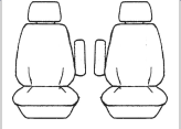Custom Made Canvas Seat Covers suit VW Transporter T6 TDI340/TDI400/TDI450 SWB/LWB Optional Seating Van 7/2015-On