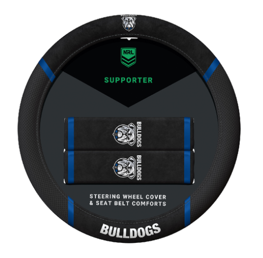 NRL Canterbury Bulldogs Steering Wheel Cover