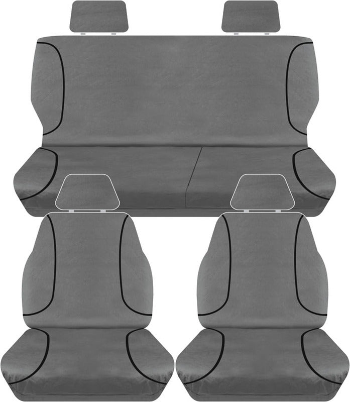 Tradies Full Canvas Seat Covers Suits Holden Colorado RG Series Dual Cab LX 2012-2014 2 Rows PCG370CVCHA