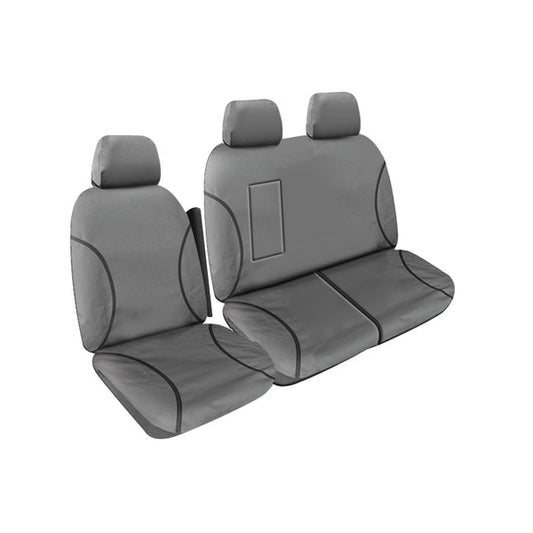 Tradies Full Canvas Seat Covers Suits Ford Transit (VN) Custom Van 2013-9/2023 Grey