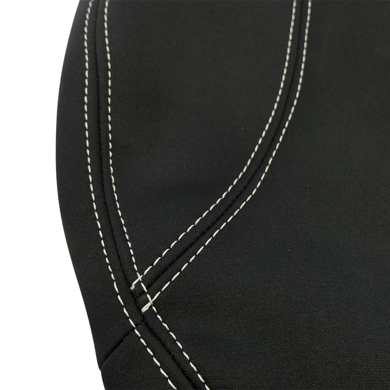 Wet Seat Black Neoprene Seat Covers suits Toyota Fortuner Black Edition Wagon 2015-On Black with Charcoal stitching Bundle