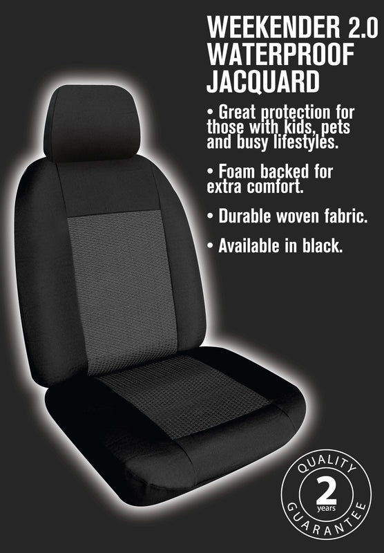 Weekender Jacquard Seat Covers Suits Subaru Impreza G6 /GU 2.0L, 2.0R, 2.0S Hatch 10/2023-On Waterproof