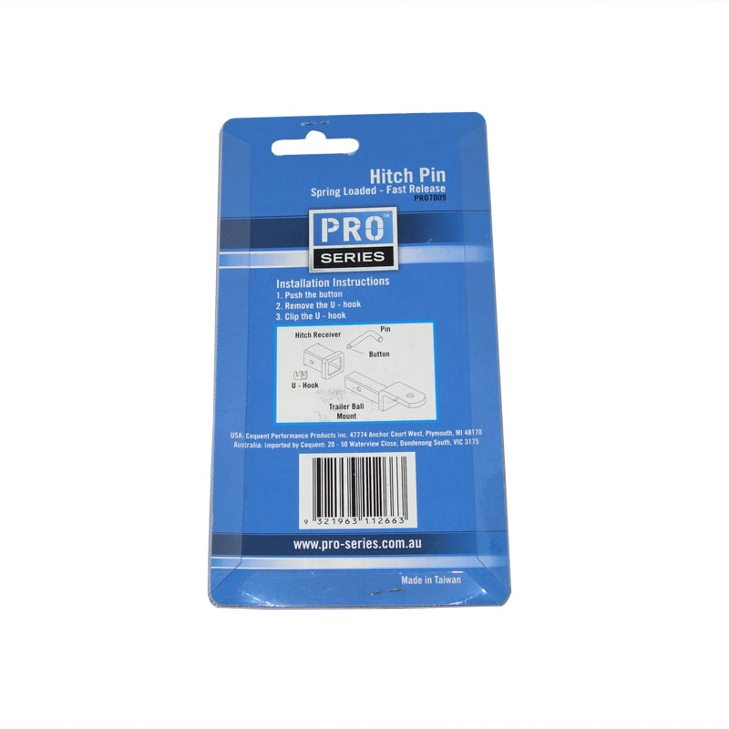 Pro Series Hitch Pin Spring Loaded Stainless Steel