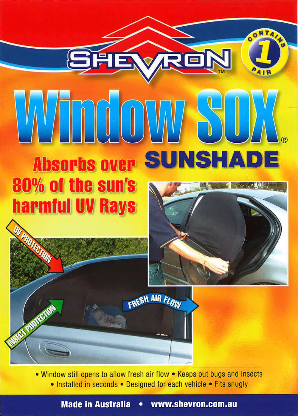 Window Sox Pair suits Skoda Superb 3T/B6 Wagon 6/2008-4/2015 WS16365